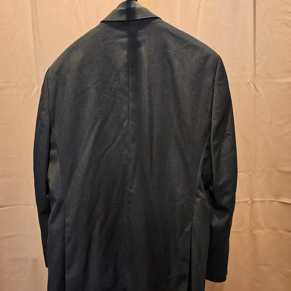 Pronto Uomo Platinum Mens 46R Dark Gray 100% Wool Suit Sport Coat Blazer EUC‎
